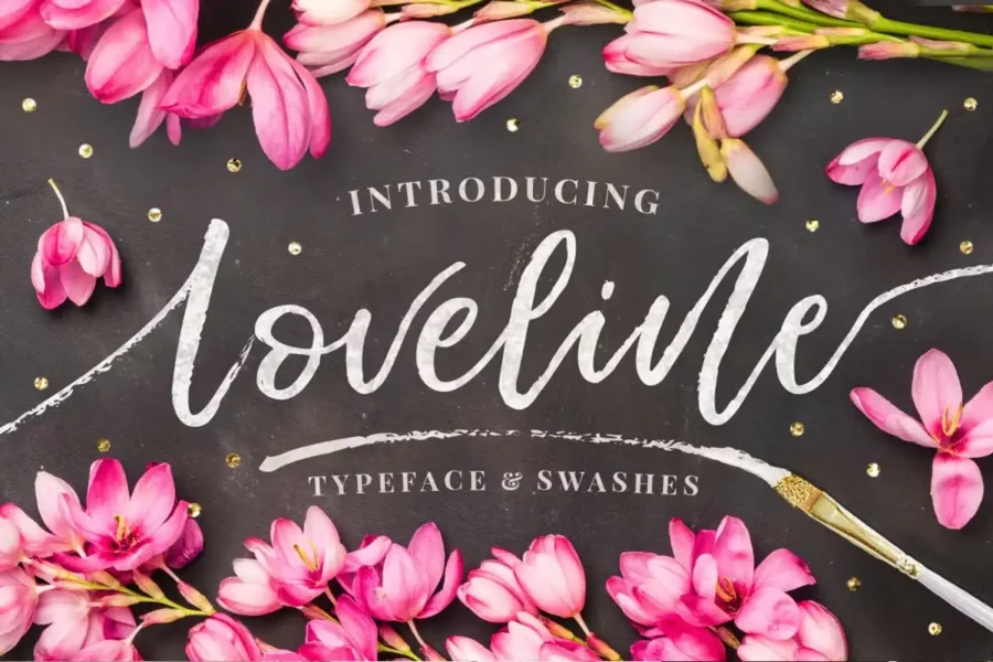 Loveline Brush Script + Swashes - Image 4