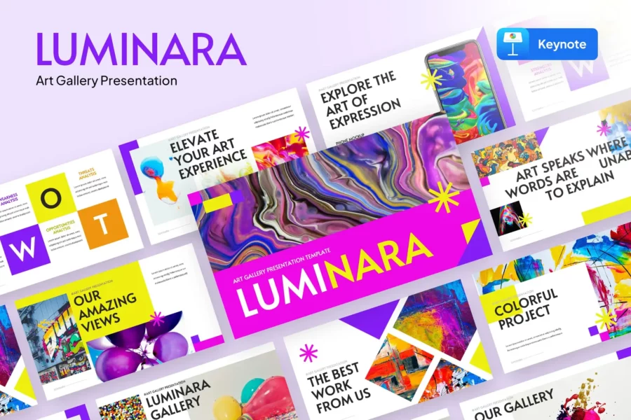 Luminara - Art Gallery Keynote template