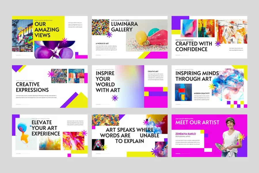 Luminara - Art Gallery Keynote template - Image 2