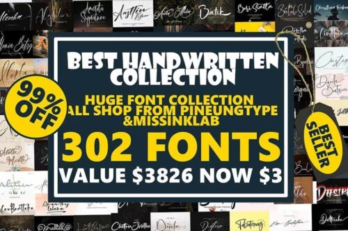 302 Fonts All in Collection