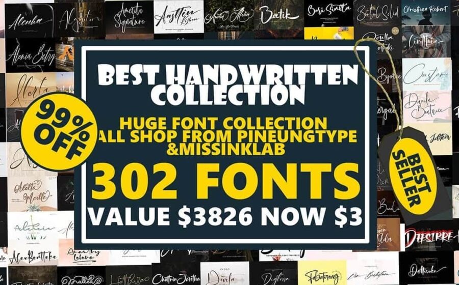 302 Fonts All in Collection