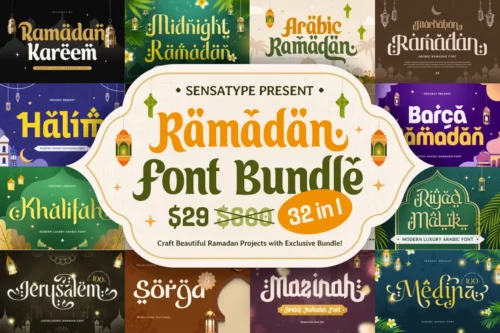 Arabic Ramadan Font Bundle