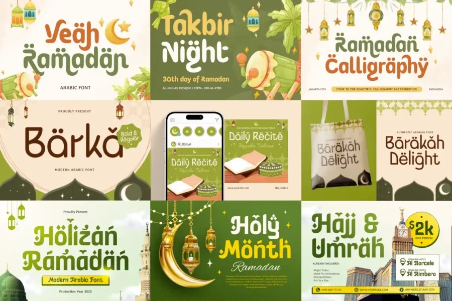 Arabic Ramadan Font Bundle