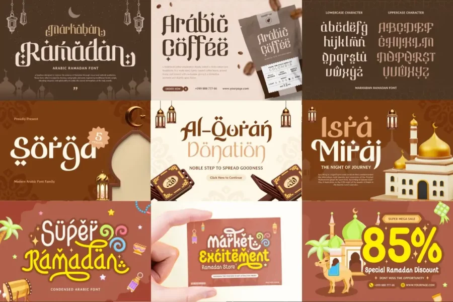 Arabic Ramadan Font Bundle