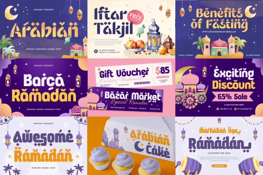 Arabic Ramadan Font Bundle