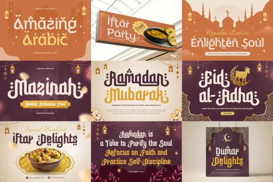 Arabic Ramadan Font Bundle