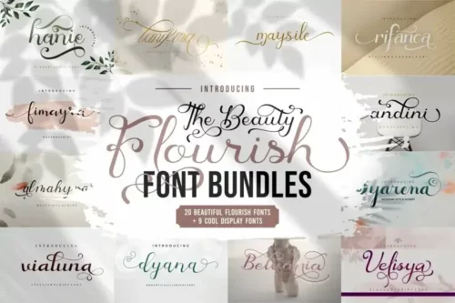 Beauty Flourish Font Bundles