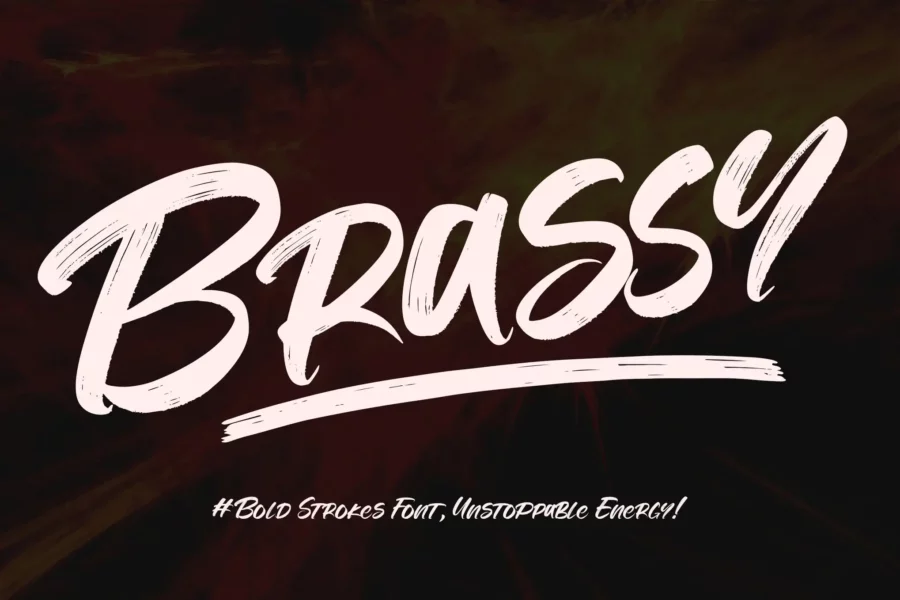 Brassy font