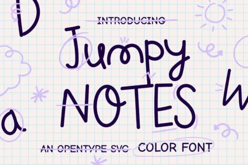 Jumpy Notes font