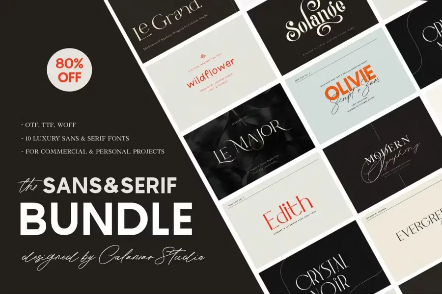 Sans & Serif Font Bundle