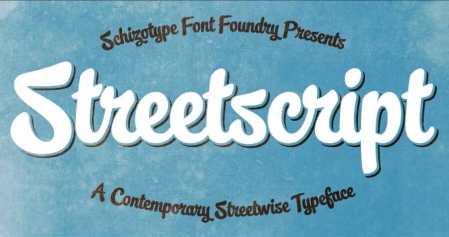 Streetscript font- Modern, Streetwise Edge