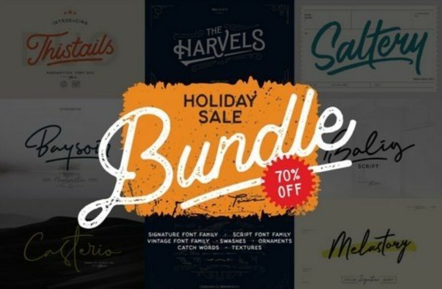 7 Great Script Fonts Bundle